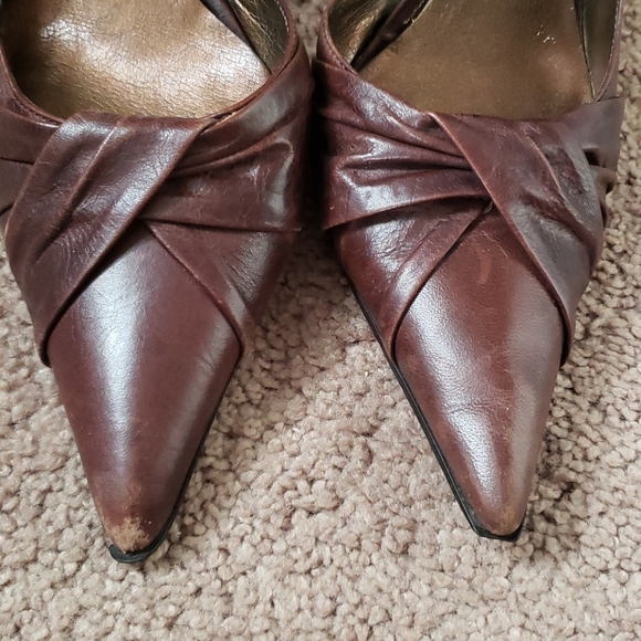 Aldo D'orsay Brown Leather heels - Picture 2 of 4